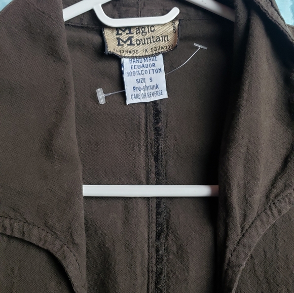 Vintage Magic Mountain Button-up Sleeveless Maxi Dress in Brown - Picture 3 of 9